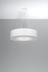Ljuskrona SATURNO 70 vit + 6x LED-lampa E27 3000K varm 7,5W 620lm