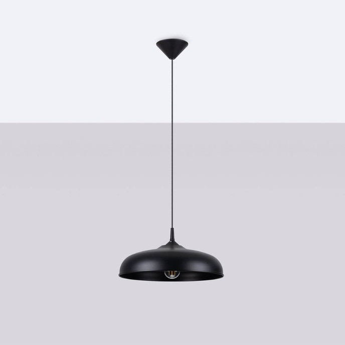 GINA taklampa svart + 1x LED-lampa E27 4000K Cold 7,5W 690lm