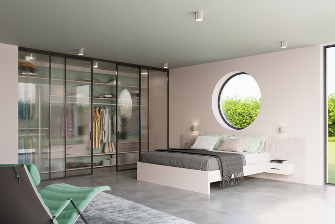 Plafond INEZ grå + 1x LED-lampa G9 4000K kall 4,5W 530lm