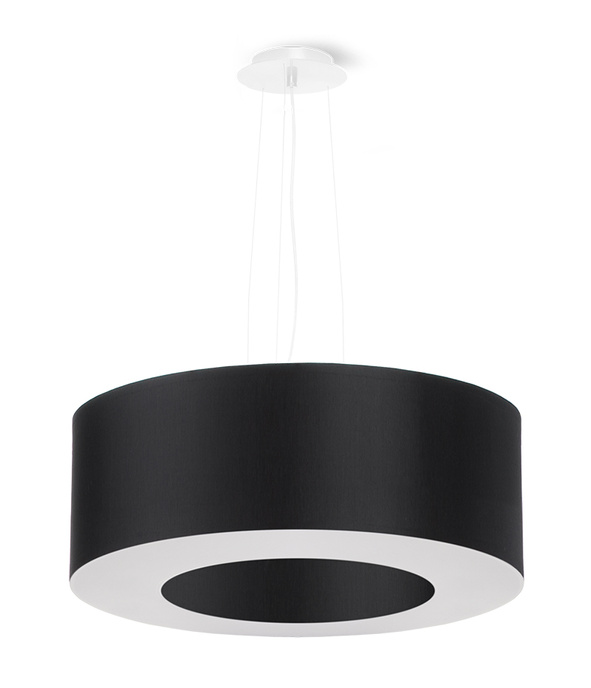 Ljuskrona SATURNO 50 svart + 5x LED-lampa E27 4000K Kall 7,5W 650lm