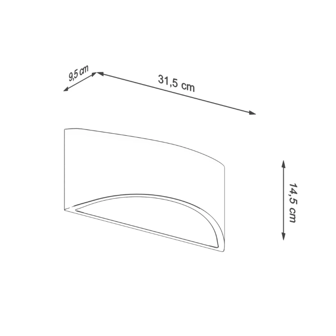 Lackerad vägglampa VIXEN vit glans