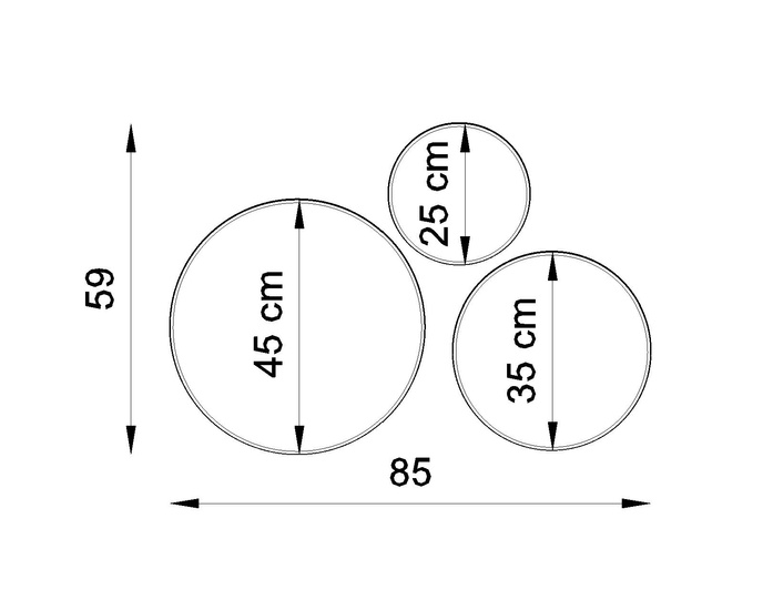 Takplafond ARENA 55 GREY + 4x LED-lampa E27 3000K varm 7,5W 620lm