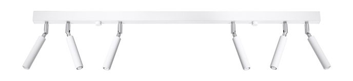 Plafond EYETECH 6 vit + 6x LED-lampa G9 3000K varm 4,5W 510lm