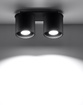 Plafond ORBIS 2 svart + 2x LED-lampa GU-10 4000K Kall 7W 630lm