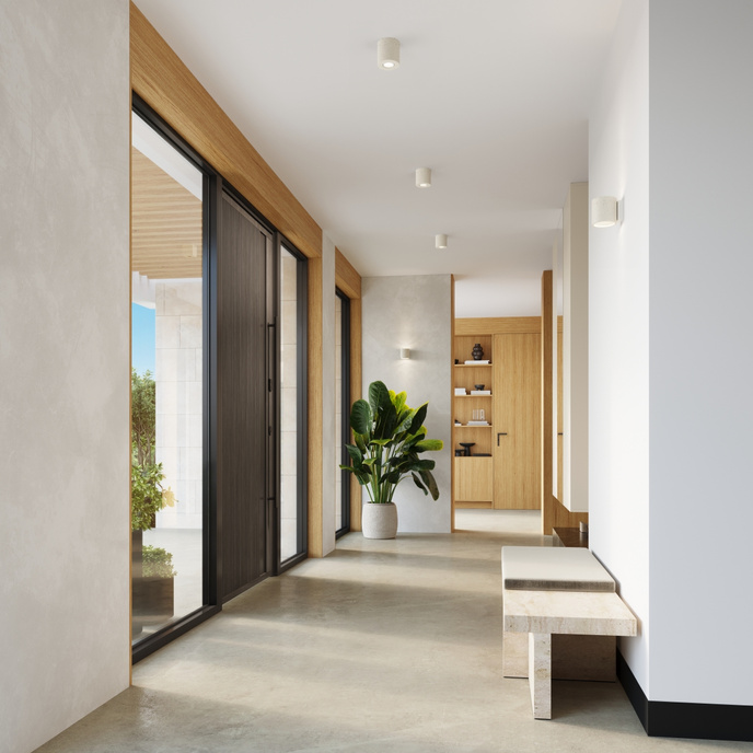 Vägglampa ORBIS betong beige