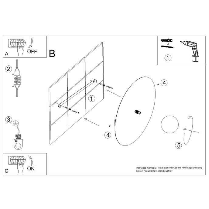 Vägglampa AKE 50 beige