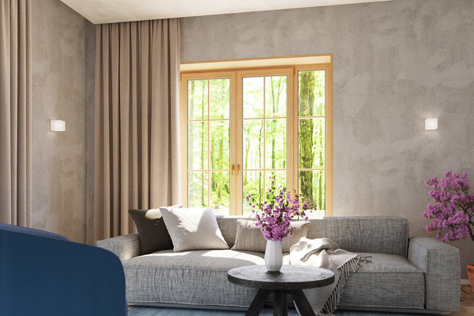 RICO vägglampa + 1x LED-lampa G9 3000K varm 4,5W 510lm