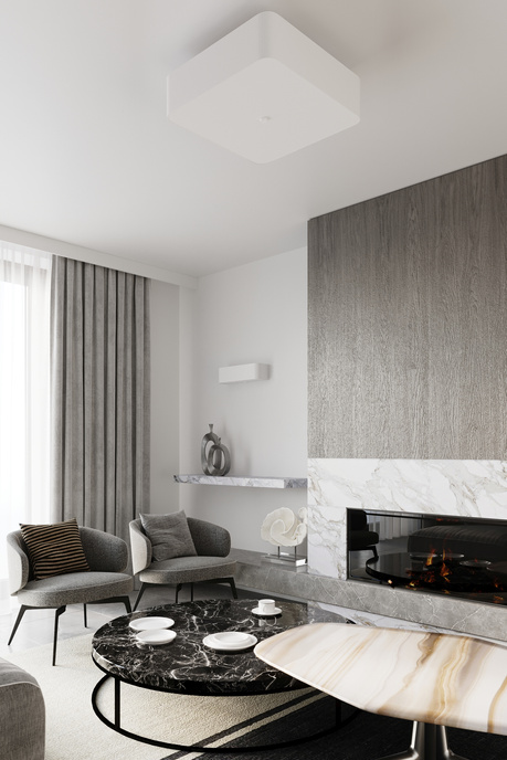 Ljuskrona LOKKO 45 vit + 5x LED-lampa E27 4000K Kall 7,5W 650lm