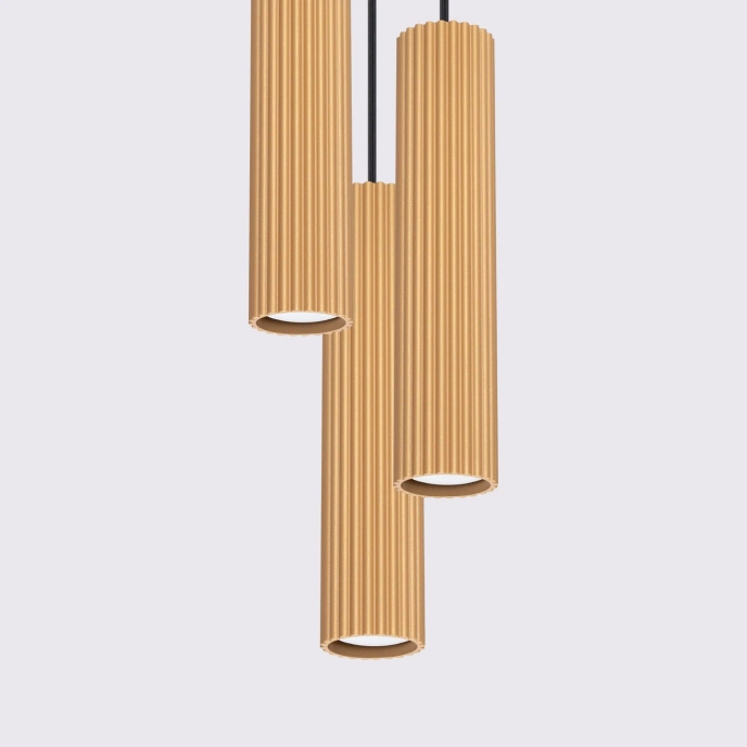 KARBON 3P pendellampa i guld