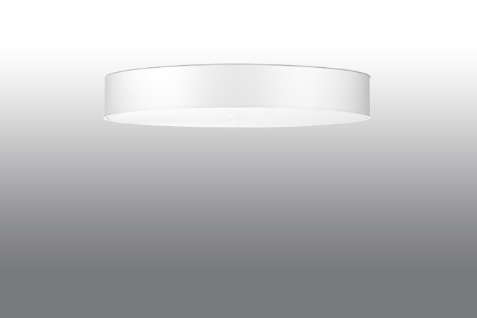 Plafond SKALA 90 vit + 6x LED-lampa E27 4000K Kall 7,5W 650lm