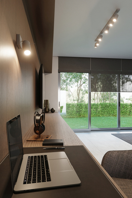 Plafond RING 6L grå + 6x LED-lampa GU-10 3000K varm 7W 620lm