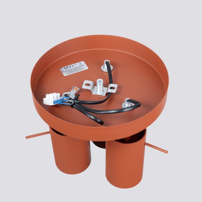 Taklampa RING 3P röd ochra