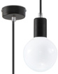 EDISON taklampa svart + 1x LED-lampa E27 3000K varm 7,5W 620lm