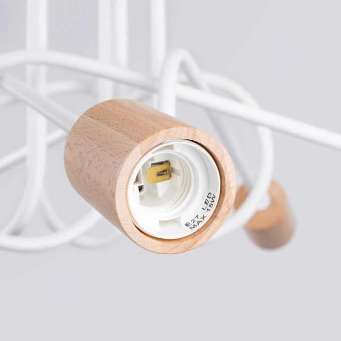 Ljuskrona EMBER 5 vit