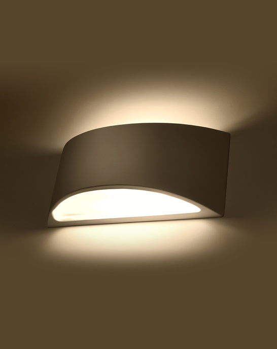 Keramisk vägglampa VIXEN vit + 1x LED-lampa G9 4000K kall 4,5W 530lm