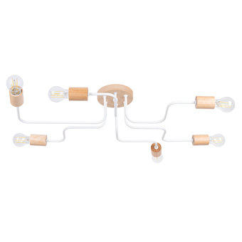 Ljuskrona TIMBO 6 vit