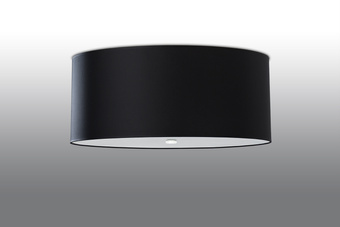 Plafond OTTO 70 svart + 6x LED-lampa E27 3000K varm 7,5W 620lm