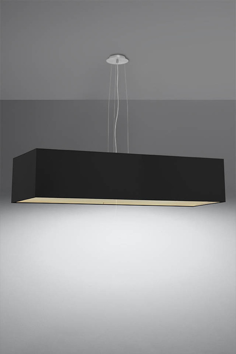 Ljuskrona SANTA 120 svart + 5x LED-lampa E27 4000K Kall 7,5W 650lm