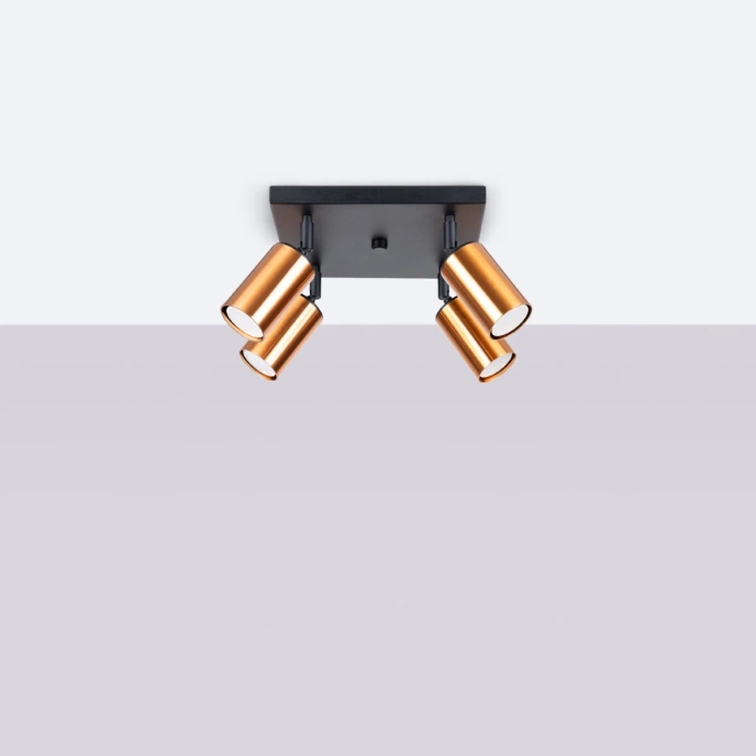 Taklampa WINX 4 svart/cooper