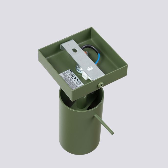 Vägglampa RING olivgrön + 1x LED-lampa GU-10 4000K Cold 7W 530lm