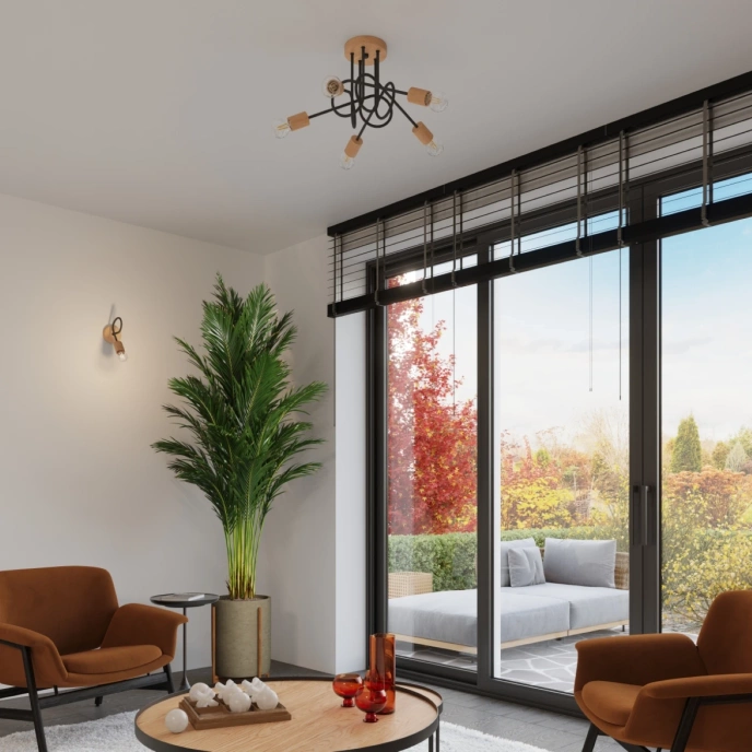 Vägglampa EMBER schwarz