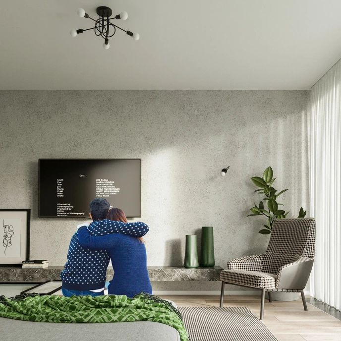 Ljuskrona LOOP 5 svart