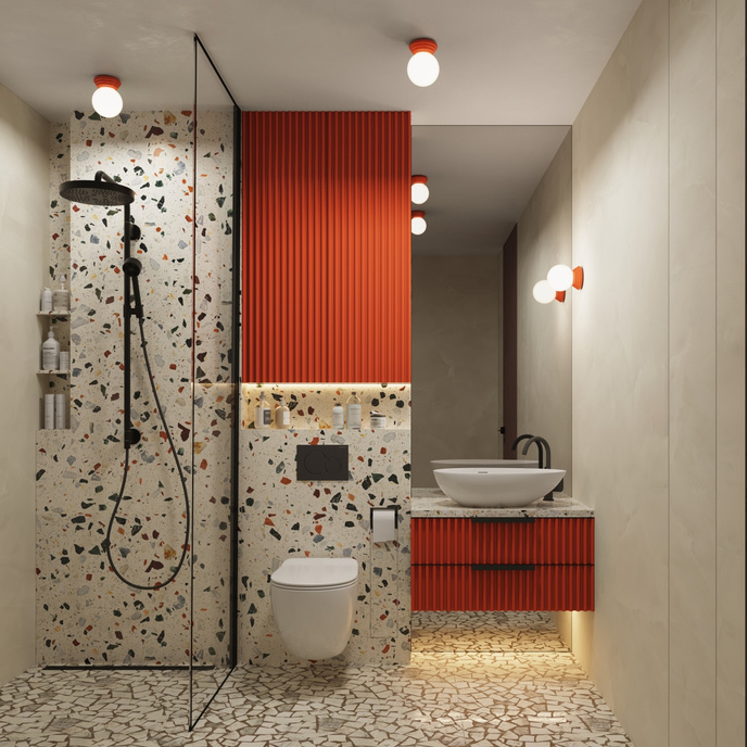 Taklampa ZORI persika IP44