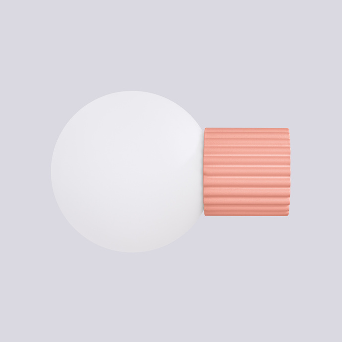 Vägglampa HALO persika IP44