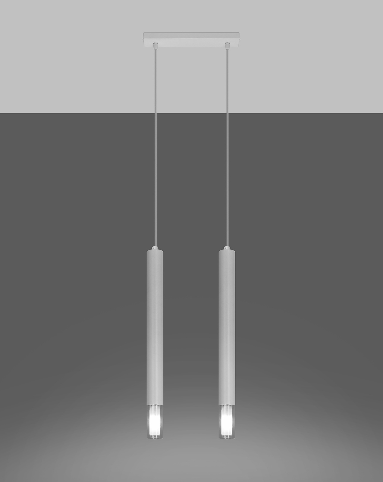 WEZYR 2 taklampor vit + 2x LED-lampa G9 3000K varm 4,5W 510lm