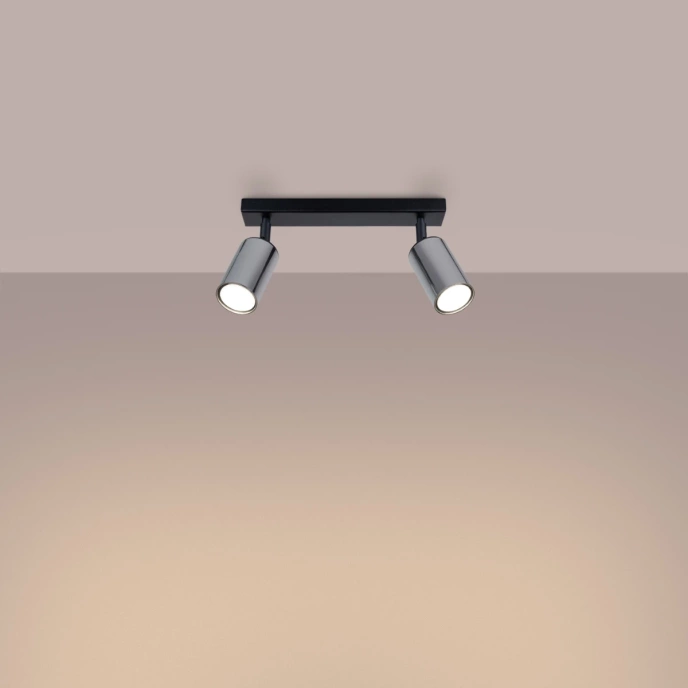 Plafond WINX 2 svart/krom