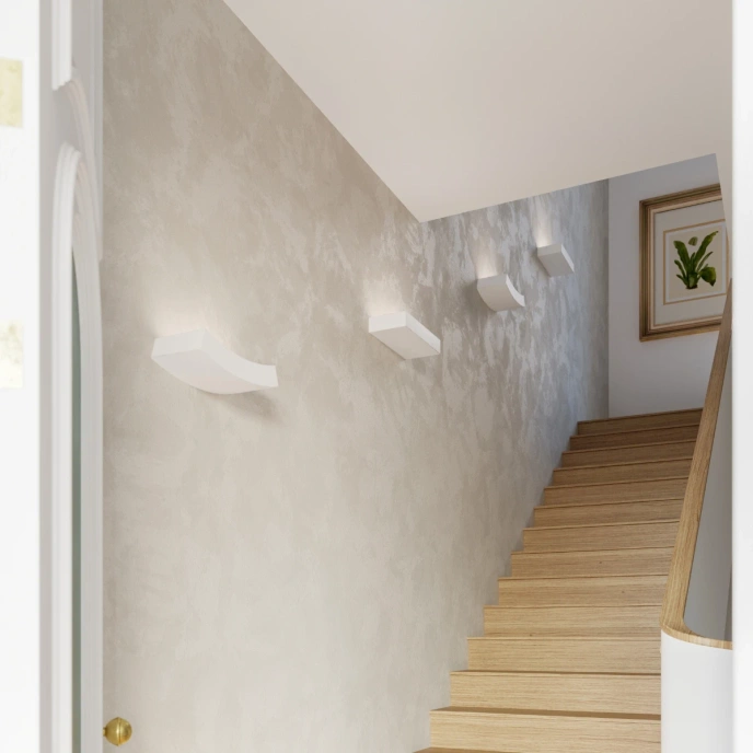 Keramisk vägglampa TAUGAN vit