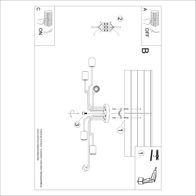 TIMBO 6 ljuskrona vit