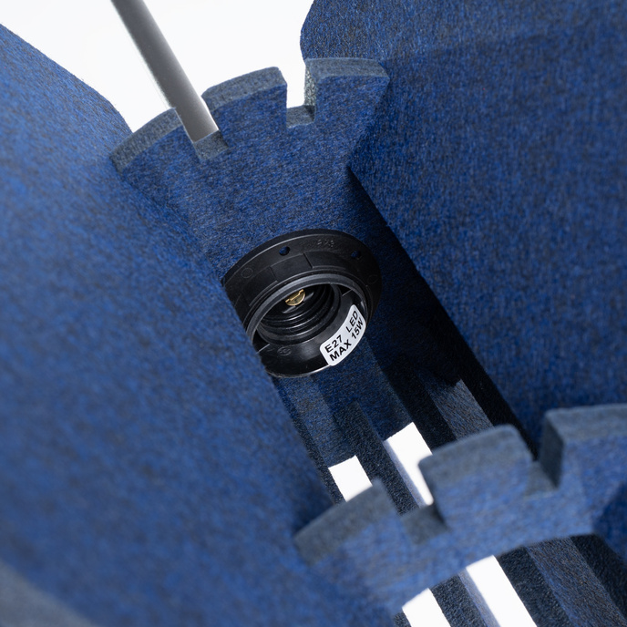 Pendellampa MULA 45 marinblå