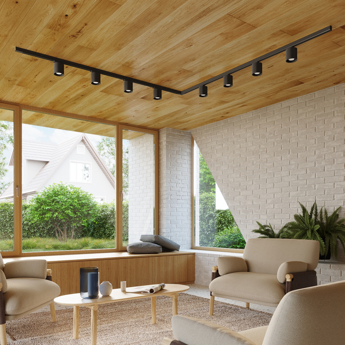 Taklampa, 8 spots, 3-fas strömskenor, ORBIS