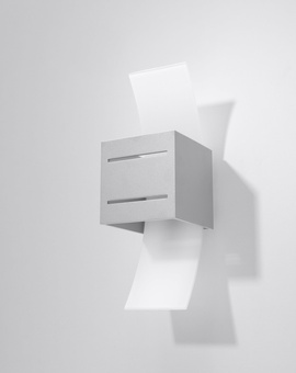 Vägglampa LORETO grå + 1x LED-lampa G9 3000K varm 4,5W 510lm