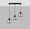 ALINO 3 pendellampa svart + 3x LED-lampa E27 3000K varm 7,5W 620lm