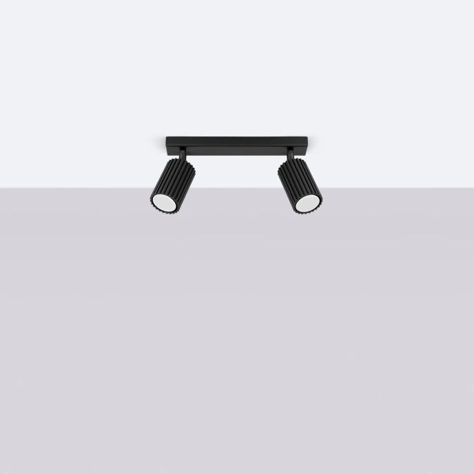 Taklampa KARBON 2 svart