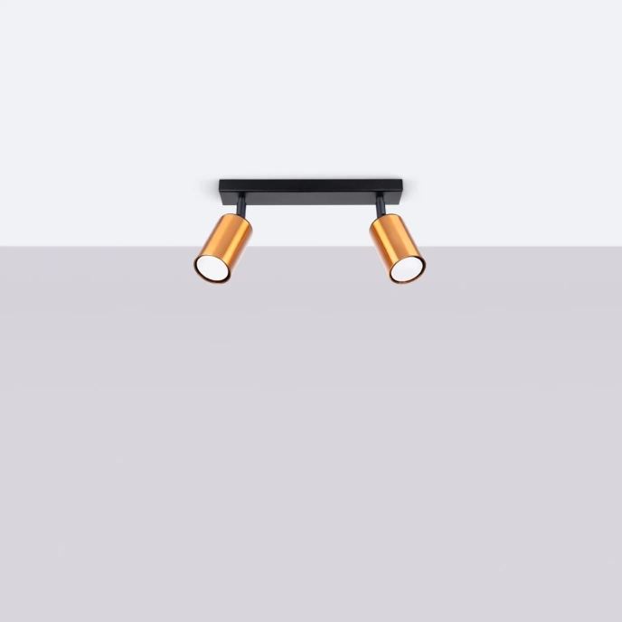 Plafond WINX 2 svart/koppar