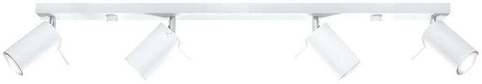 Plafond RING 4L vit + 4x LED-lampa GU-10 3000K varm 7W 620lm