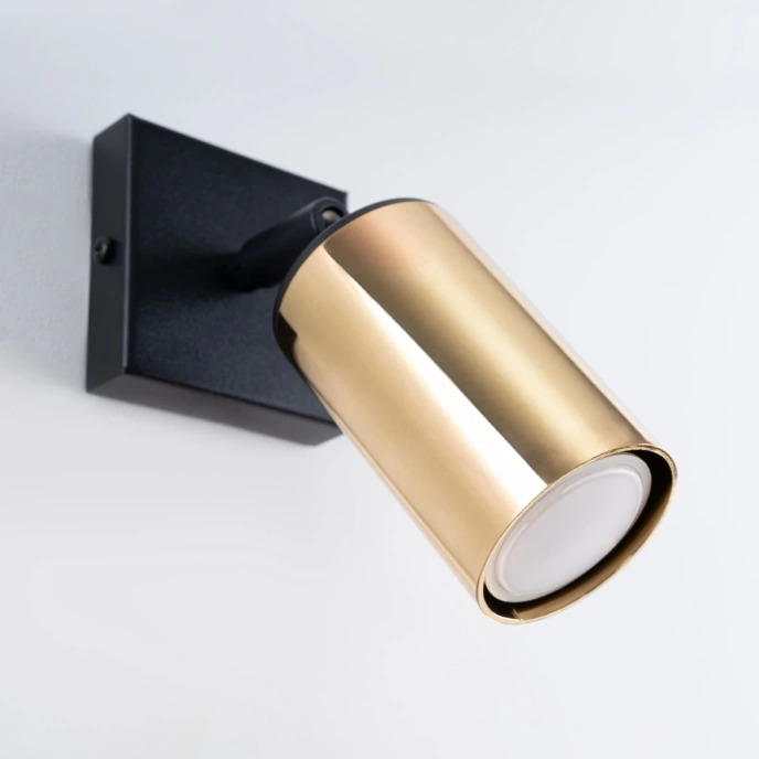 Vägglampa WINX svart/guld