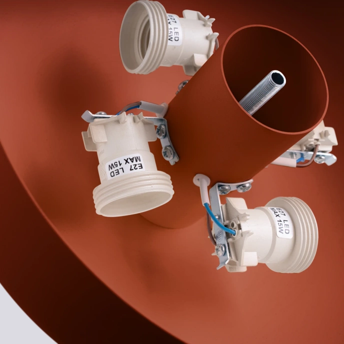 Taklampa OMIQ röd ockra