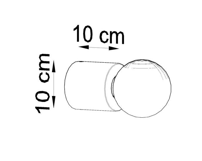 Vägglampa SALGADO betong + 1x LED-lampa E27 4000K Kall 7,5W 650lm