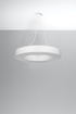 Ljuskrona SATURNO SLIM 70 vit + 6x LED-lampa E27 3000K varm 7,5W 620lm