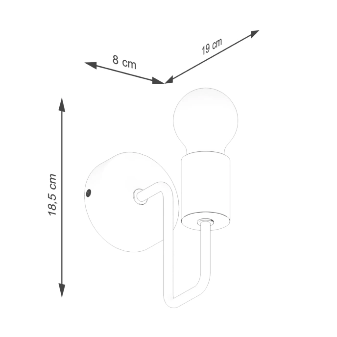 Vägglampa TIMBO svart
