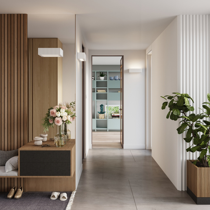 Vägglampa keramik RIGATA