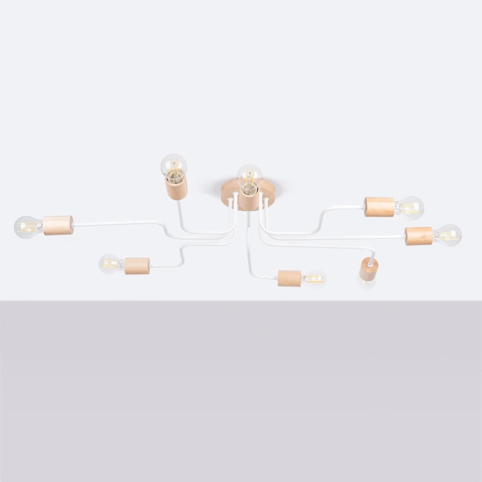 Ljuskrona TIMBO 8 vit