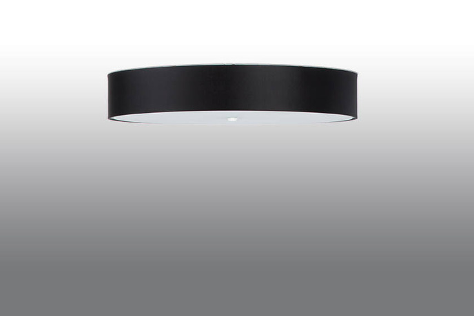 Plafond SKALA 80 svart + 6x LED-lampa E27 3000K varm 7,5W 620lm