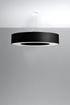 Ljuskrona SATURNO 90 svart + 8x LED-lampa E27 4000K Kall 7,5W 650lm