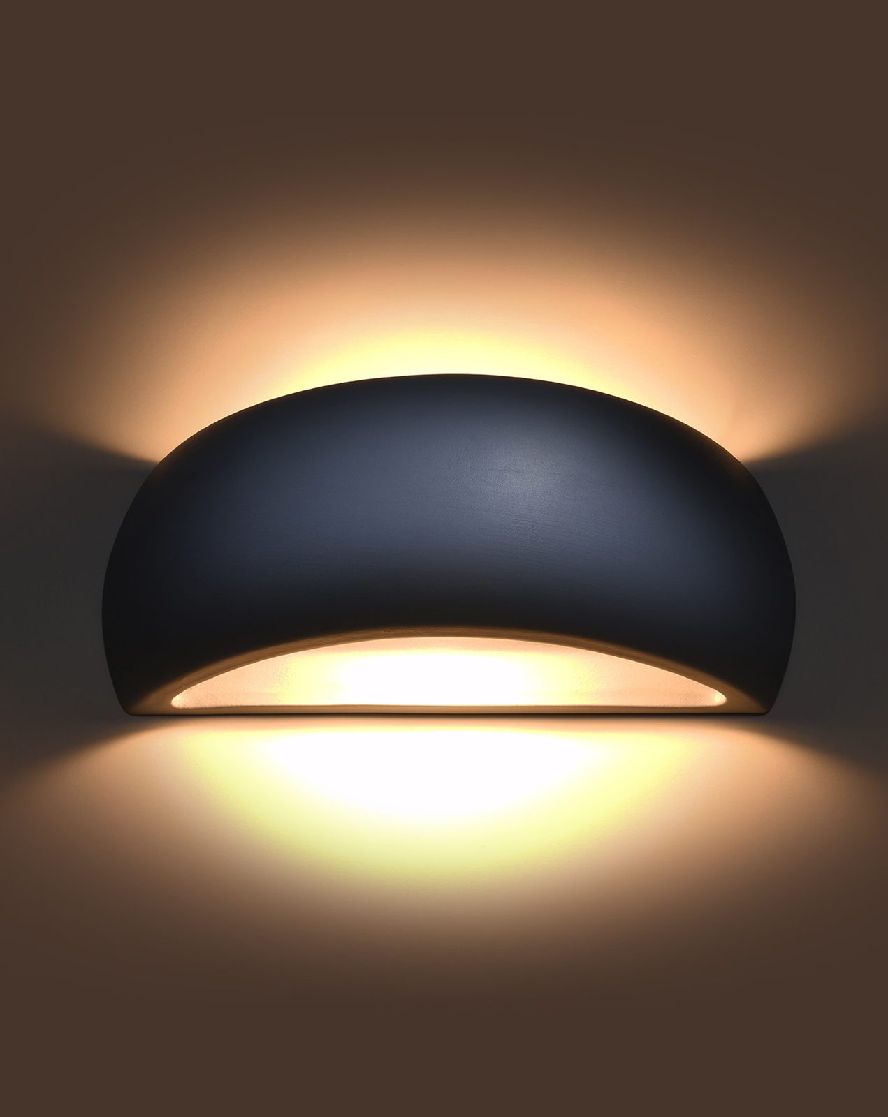 PONTIUS keramisk vägglampa grå + 1x LED-lampa G9 3000K varm 4,5W 510lm