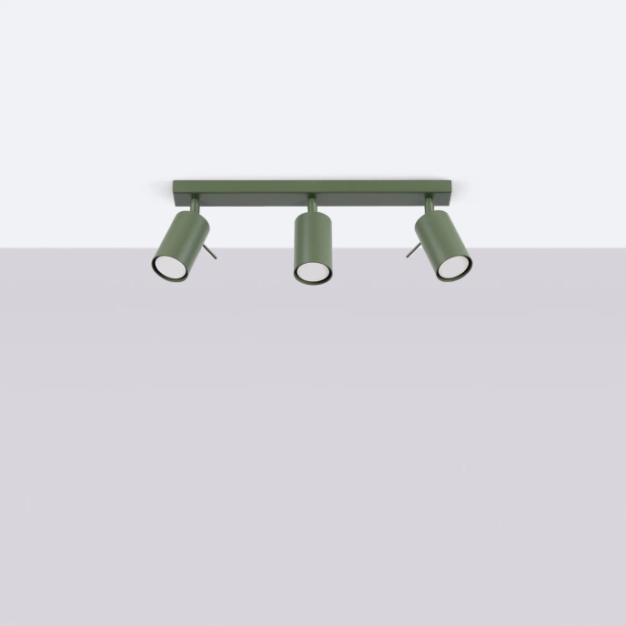 Taklampa RING 3L olivgrön